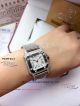 Perfect Replica Cartier Santos Stainless Steel Diamond Watch 32MM (3)_th.jpg